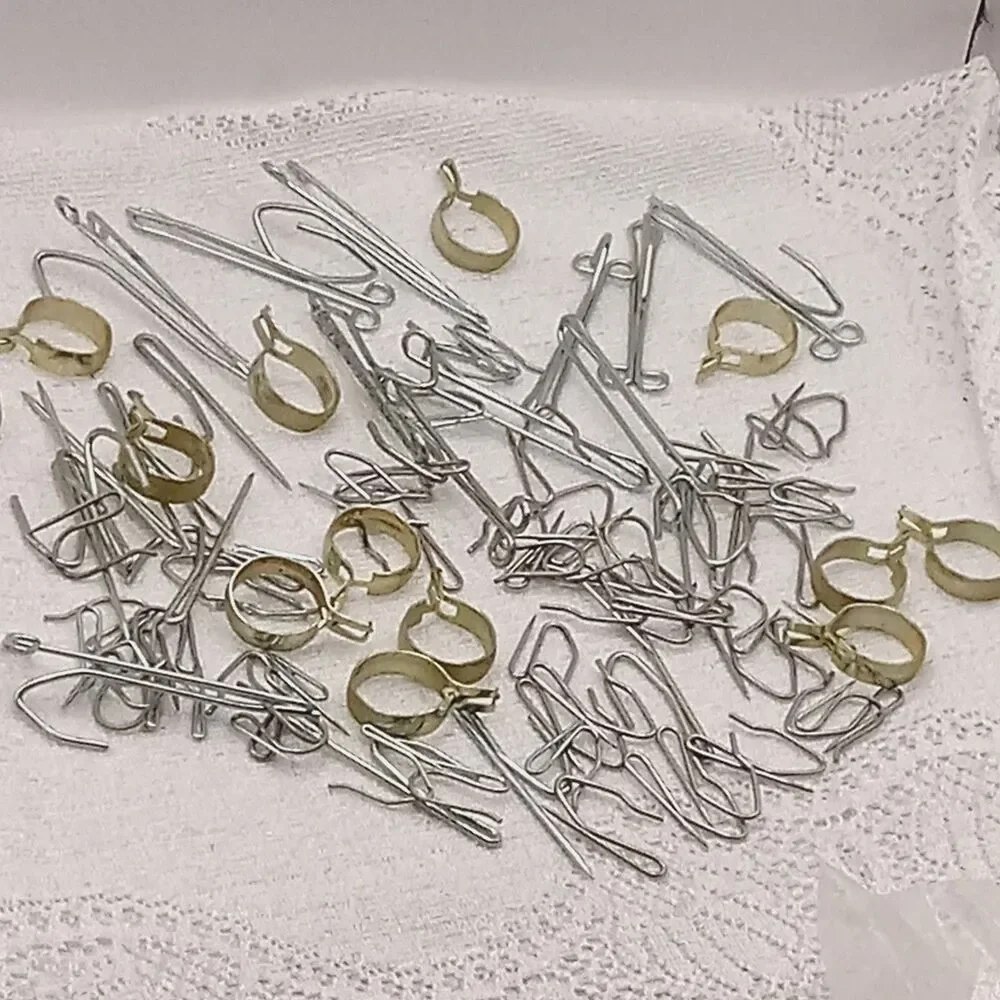 Drapery Curtain Metal Hooks Assorted Lot See Photos